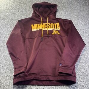 Minnesota Golden Gophers Hoodie Mens Medium Red Champion NCAA‎ Sweatshirt